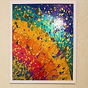 Картины и панно handmade. Livemaster - original item Painting rainbow fluid fill in the frame 