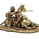 Statuette 'Cossack with a horse', brass, 8h5 cm, weight 120 g. Figurine. Master Lihman. My Livemaster. Фото №6