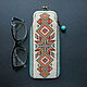 Order A case for glasses made of beads with a colored ornament. SilkArt Tatyana. Livemaster. . Eyeglass case Фото №3