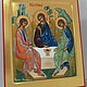 HOLY TRINITY , hand painted icon on gold. Icons. ikon rus. Online shopping on My Livemaster.  Фото №2