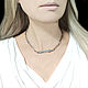 Order Silver Choker necklace with aquamarine Thaw (wirewrap). Kseniya Sakharnova. Livemaster. . Necklace Фото №3