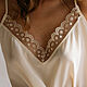 Silk chemise natural silk and ivory lace, Combination, Moscow,  Фото №1