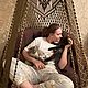 Подвесное кресло шатер макраме. Кресла. Ekaterina-shlemova. Интернет-магазин Ярмарка Мастеров.  Фото №2