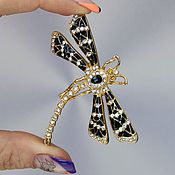 Винтаж: Брошь бабочка мотылек 144