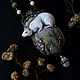  ' Sapiens albus rat' miniature, modern, sculpture. Necklace. House Of The Moon Dew. My Livemaster. Фото №5