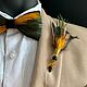 Order Set: bow tie and handmade boutonniere. GooseTie. Bow tie feathers. Livemaster. . Butterflies Фото №3