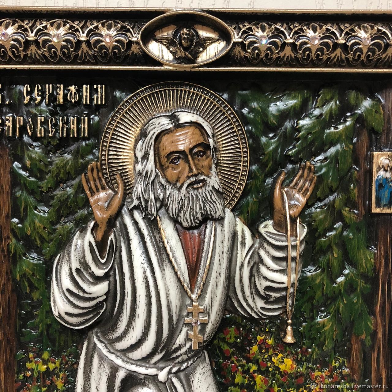 Иконы: Икона Серафима Саровского купить в интернет-магазине Ярмарка ...