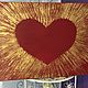 Order Painting a huge heart with golden rays 'With love' 70h50h1,5.  cm. chuvstvo-pozitiva (chuvstvo-pozitiva). Livemaster. . Pictures Фото №3