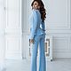 Order Two-piece suit with peplum and bell-bottomed trousers. buravovabrand. Livemaster. . Suits Фото №3