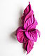 Magenta Magenta Leather Flower Brooch Hot Pink Fuchsia, Brooches, Moscow,  Фото №1