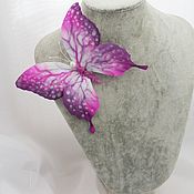 Украшения handmade. Livemaster - original item Brooch-pin: Butterfly silk. Handmade.