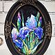 Order Irises are a small picture with flowers in a frame. kartina-sochi. Livemaster. . Pictures Фото №3
