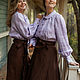  lavender linen blouse, Blouses, Anapa,  Фото №1