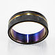 A colored titanium ring with carbon fiber and wood. Rings. asgdesign. Online shopping on My Livemaster.  Фото №2