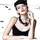 Крупное черно-белое колье с узлом из Swarovski Be000250. Колье. ANNA KOPA. Интернет-магазин Ярмарка Мастеров.  Фото №2