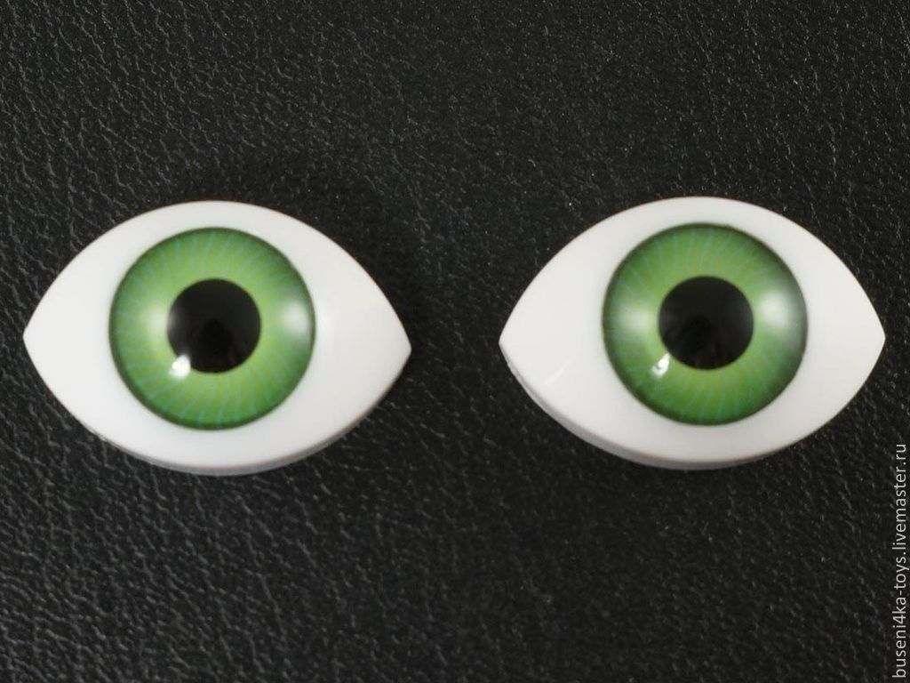 18х27мм Глаза кукольные (зеленые) 2шт. "5614", Фурнитура для кукол и игрушек, Москва,  Фото №1