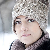 Аксессуары handmade. Livemaster - original item Felt winter hat based on 