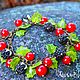 Bracelets: ' Black raspberries and red currants', Bead bracelet, Minsk,  Фото №1