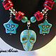 Order Necklace with turquoise 'Jolly Roger'. BijouSiberia. Livemaster. . Necklace Фото №3