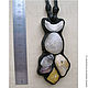 Order Pendant rock collection in the skin. Marina Lambrozo leather and stone. Livemaster. . Pendants Фото №3
