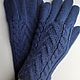 Order Knitted gloves 2173S, blue. HOBBIMANIYA. Livemaster. . Gloves Фото №3