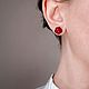 Little red raspberries-pusset earrings (carnations). Stud earrings. ToutBerry. My Livemaster. Фото №4