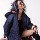 Demi the bat 'Dark blue and bright camouflage', Outerwear Jackets, Moscow,  Фото №1