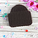Handmade knitted hat 'Chocolate'. Caps. Knitting for kids and moms. Online shopping on My Livemaster.  Фото №2