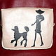 Toiletry bag leather the lady with the dog (SOLD). Beauticians. Lara & Ko. Online shopping on My Livemaster.  Фото №2