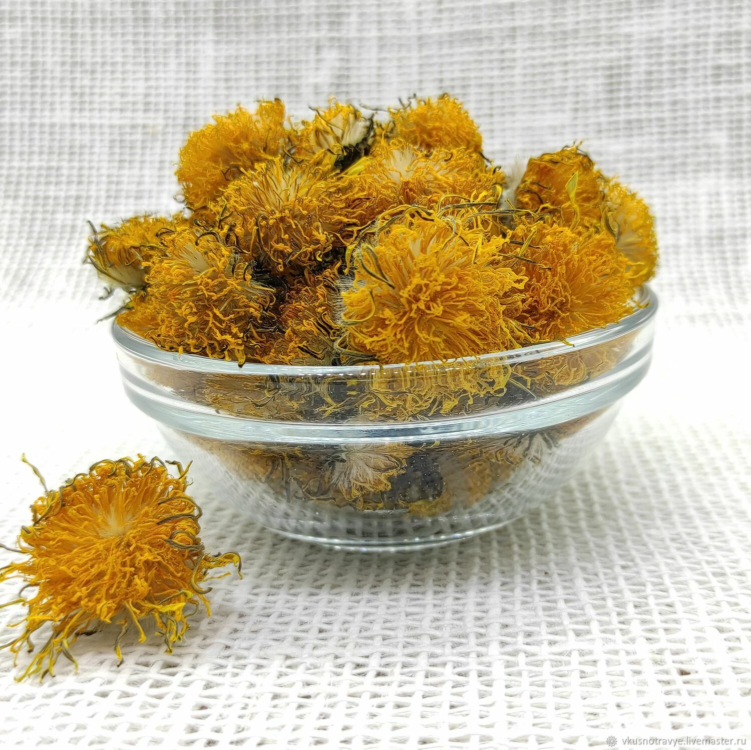 Одуванчик (сбор 2023) цветы сушеные, цена за 1 г, Травы, Красный Яр,  Фото №1
