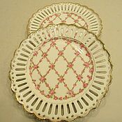 Посуда handmade. Livemaster - original item Plates: Dessert Plate set . Silesia 20-30 g XX in. Handmade.