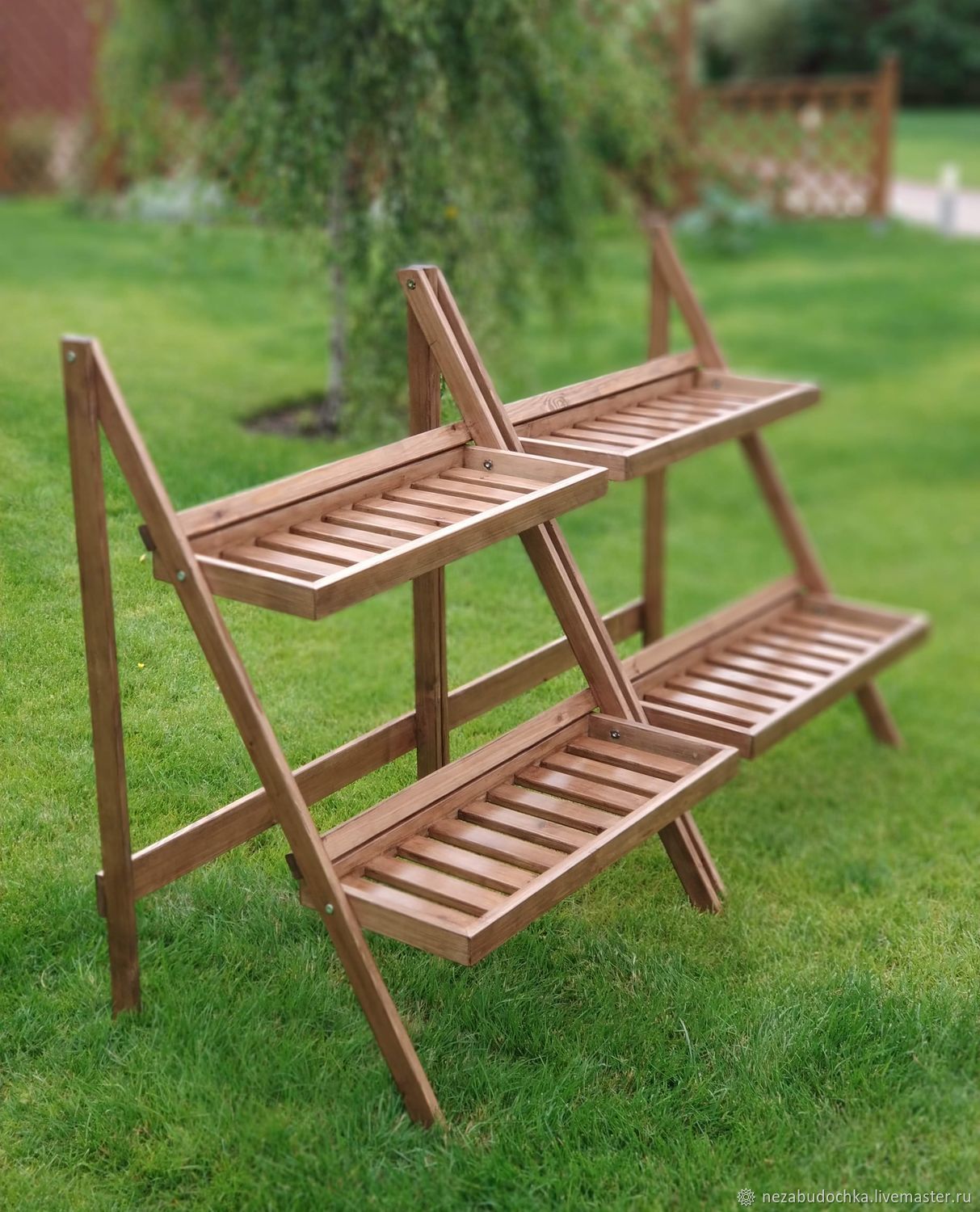Folding Shelf Bookcase On Livemaster With Flower Stands Handmade Livemaster Folding Shelf Bookcase