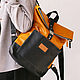 Druid Yellow Leather Urban Backpack. Backpacks. Mart Bags (martbags). My Livemaster. Фото №4