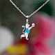 Подвеска художественная гимнастика "Котенок с мячом"". Подвеска. Sabira Jewelry. Ярмарка Мастеров.  Фото №8