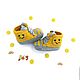 Newborn gift: Booties knitted sneakers for children, yellow. Gift for newborn. babyshop. My Livemaster. Фото №5