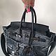 Джинсовая сумка в стиле Birkin 30. My handmade. Классическая сумка. Magic denim in art. Ярмарка Мастеров.  Фото №4