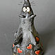 Колокольчик №17 МЫШЬ-ангел в сердечках. Колокольчики. Ammonit_art_ceramics. Ярмарка Мастеров.  Фото №6