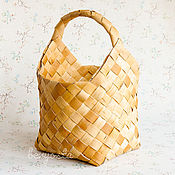 Для дома и интерьера handmade. Livemaster - original item Basket braided birch bark large. Basket of mushrooms. Handmade.