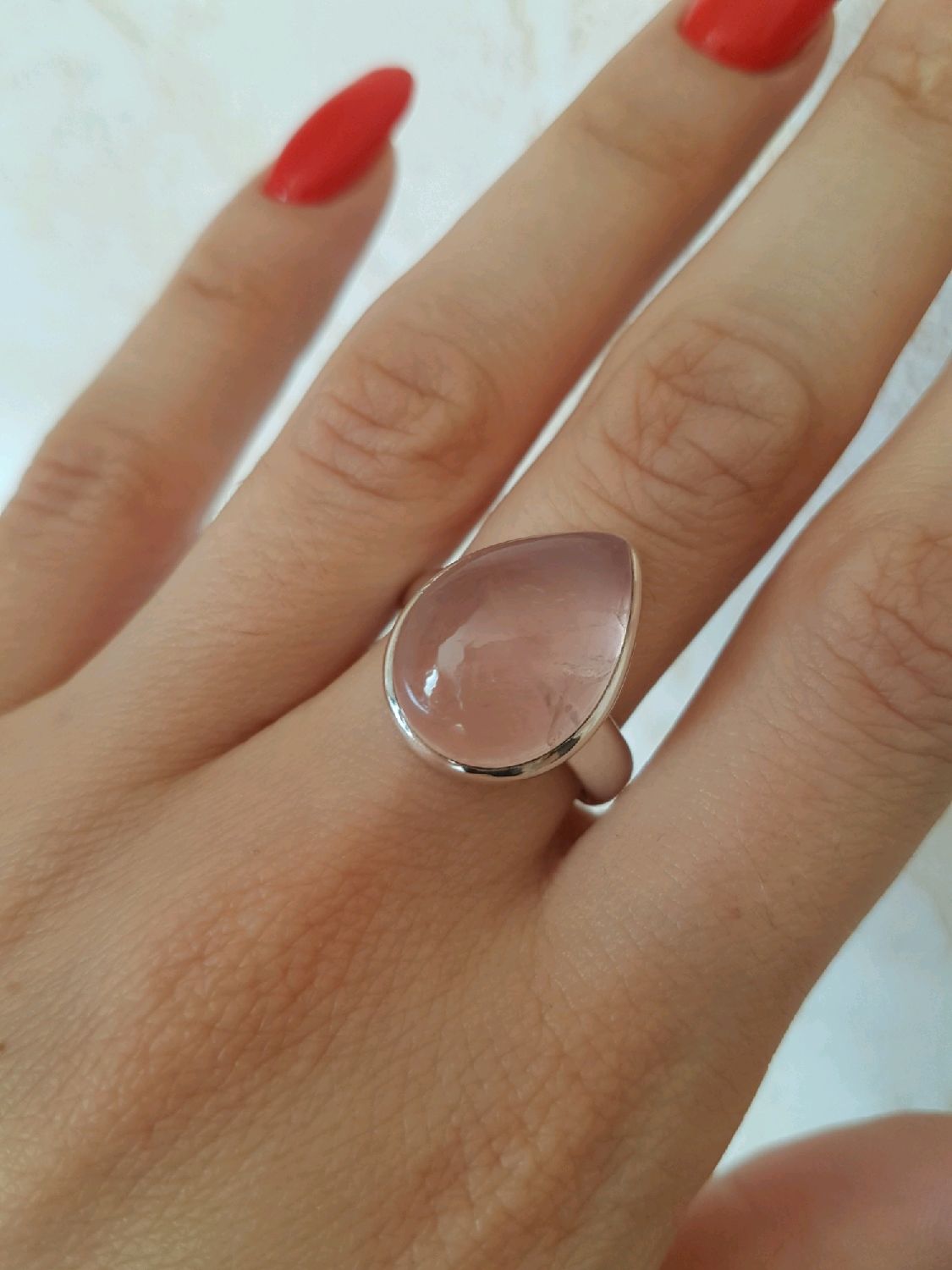 Санлайт кольца серебро с розовым камнем