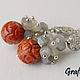 Bracelet with labradorite and coral. Bead bracelet. Grafoli jewellery. My Livemaster. Фото №5