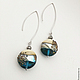 Серебряные серьги с бусинами lampwork Южный берегщы. Серьги классические. Masterofstyle. Ярмарка Мастеров.  Фото №4
