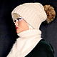 Шапка "Виктория" № 5 ( шапка вяз, шапка женская). Шапки. Ирина(shvilinka.knit). Ярмарка Мастеров.  Фото №8