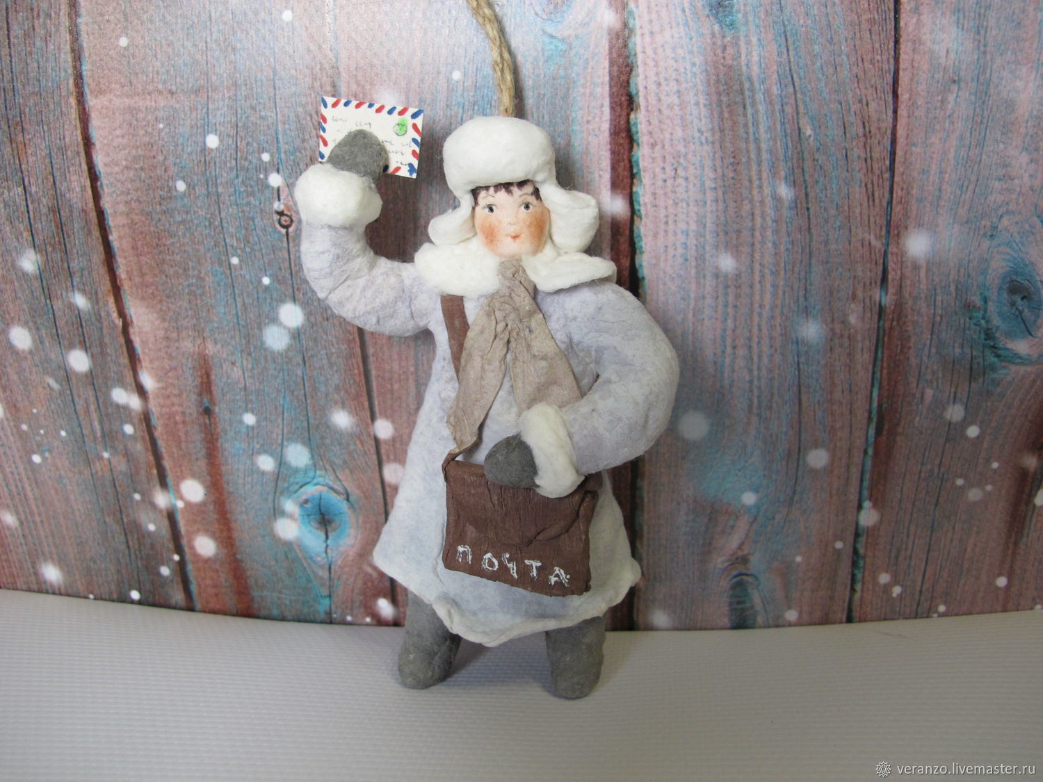 Почтальон. Ватные ёлочные игрушки купить в интернет-магазине Ярмарка ...