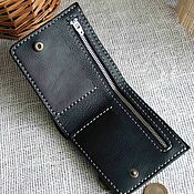 Сумки и аксессуары handmade. Livemaster - original item Leather wallet with zipper compartment. Handmade.