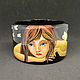 The band is rigid: Wooden bracelet with painting ' Moths'. Hard bracelet. Angel Art&Design. My Livemaster. Фото №6