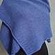 Синий шарф вязаный из 100% мериноса, ручная работа. Шарфы. Wooly.wool Вязаные шарфы и пледы. Ярмарка Мастеров.  Фото №6