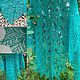 ШАЛЬ "ТАНЦУЮЩИЕ ЛИСТЬЯ" из льна, Шали, Петрозаводск,  Фото №1