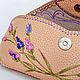 Футляр для очков  кожаный с вышивкой Лаванда. Очечник. Embroleather. Интернет-магазин Ярмарка Мастеров.  Фото №2