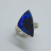 Украшения handmade. Livemaster - original item Ring with black opal 