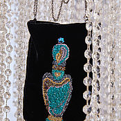 Сумки и аксессуары handmade. Livemaster - original item Velvet handbag with volumetric embroidery. Handmade.